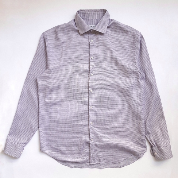 Armani Collezioni 42-16.5 patterned button up shirt - Picture 2 of 8